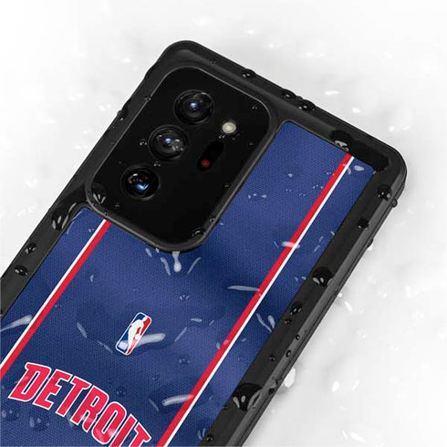 NBA Detroit Pistons Jersey Galaxy Note20 Ultra 5G Waterproof Case